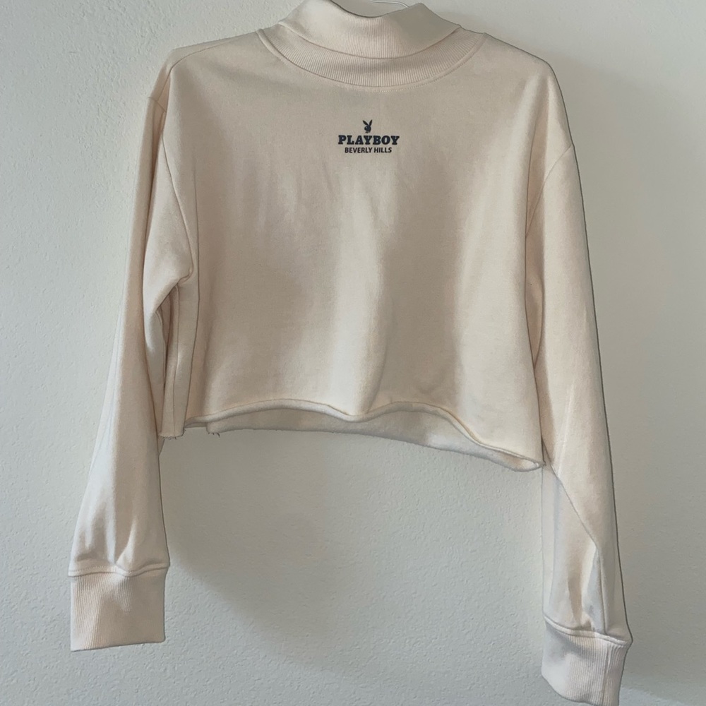 Women’s Cream Turtleneck Cropped Sweater
